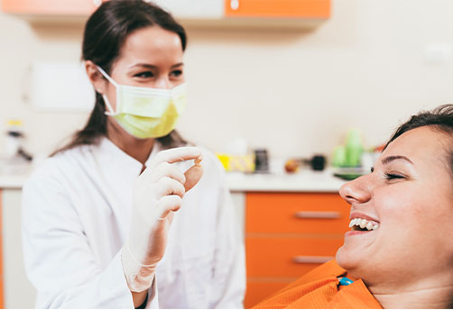 Doctor with a happy patient