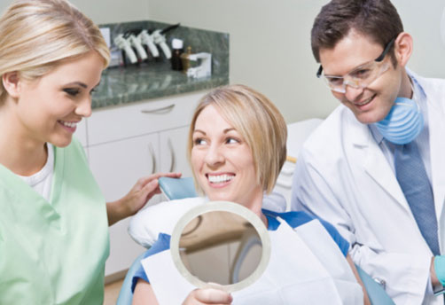 Happy patient with the doctors